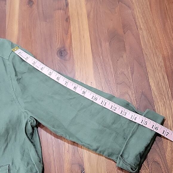 Cynthia Rowley 100% Linen Bomer Jacket Zip Front Size Small - Picture 9 of 11